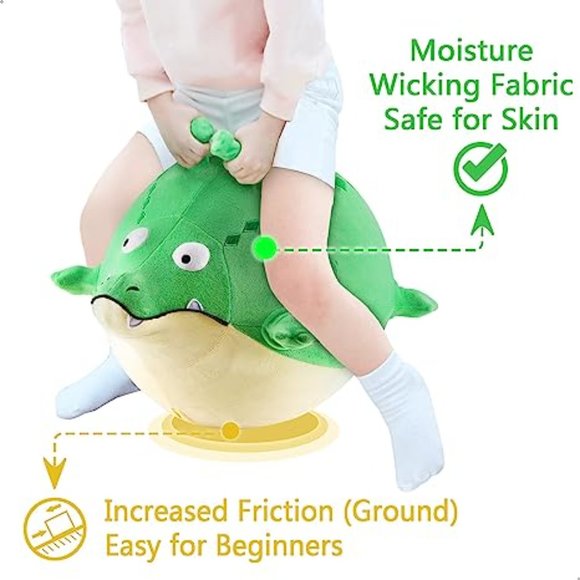 iPlay, iLearn Bouncy Pals Toddler Gator Hopper Ball W/Handle *NEW* - Picture 3 of 4